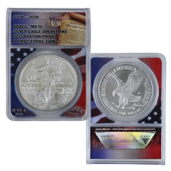 1776-2026 Silver Eagle Overstrike Declaration Privy