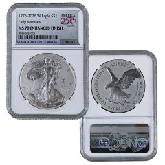 1776-2026 Enhanced Uncirculated Silver American Eagle - America 250