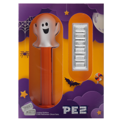 2025 Halloween Ghost Pez Dispenser with Silver Pez