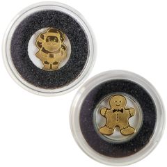 2022 Half Gram Gold Santa & Ginger Bread Man Coin Set