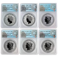 2022 Reverse Proof Peace & Morgan 6-Coin Set - RP70