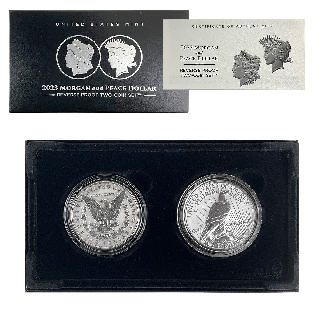 2023-S Reverse Proof Morgan & Peace Dollar Set | US Coins