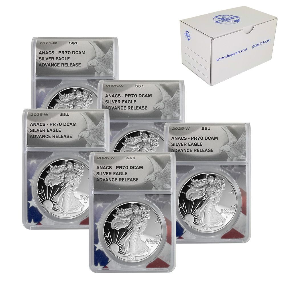 2025W Proof Silver Eagle x5 Advanced Release US Coins