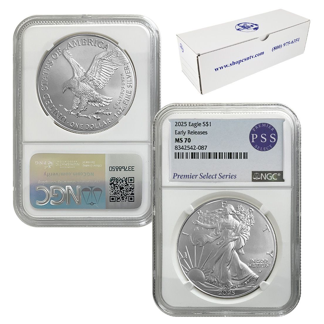 2025 Silver Eagle x20 - NGC MS70 Early Releases | US Coins