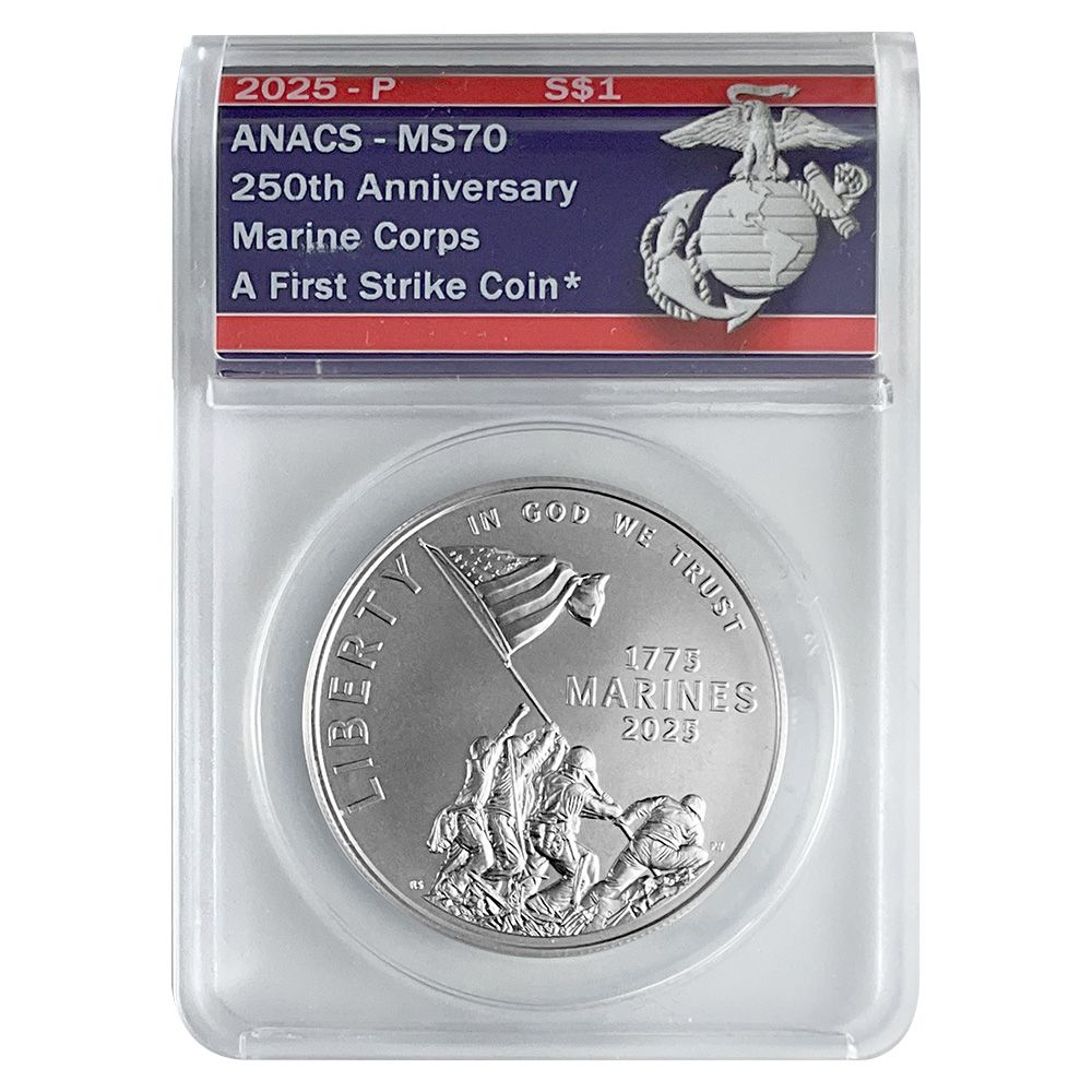 2025 Marine Corps Commemorative 1oz Silver Coin – MS70 | US Coins