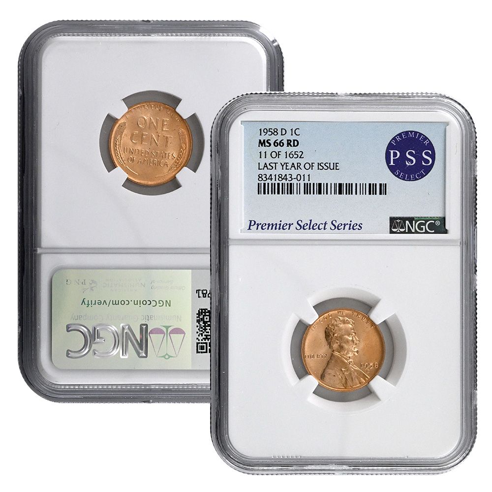 1958-D Wheat Ear Lincoln Cent - MS66 | US Coins | Csnmint.com