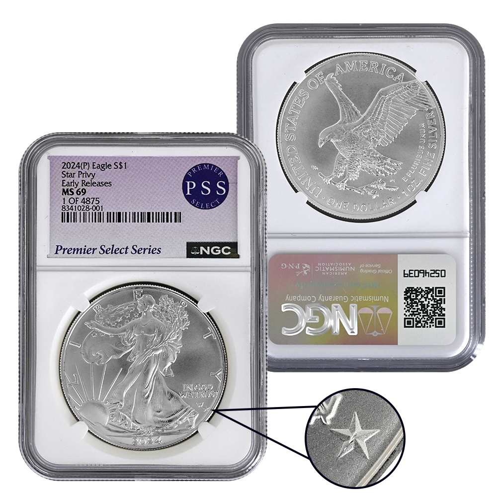 2024 (P) Star Privy Silver American Eagle – NGC MS69 | US Coins