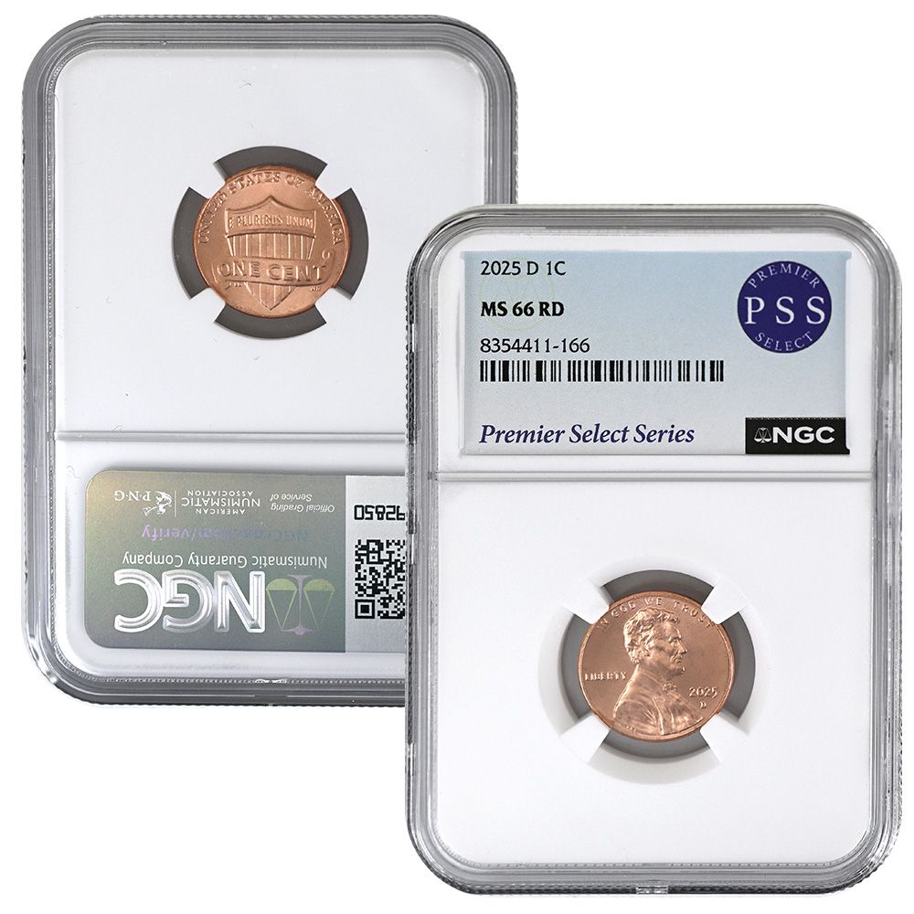 2025 P & D Lincoln Shield Cent Set - 2 Uncirculated Coins From Original Bank Roll - Free Shipping