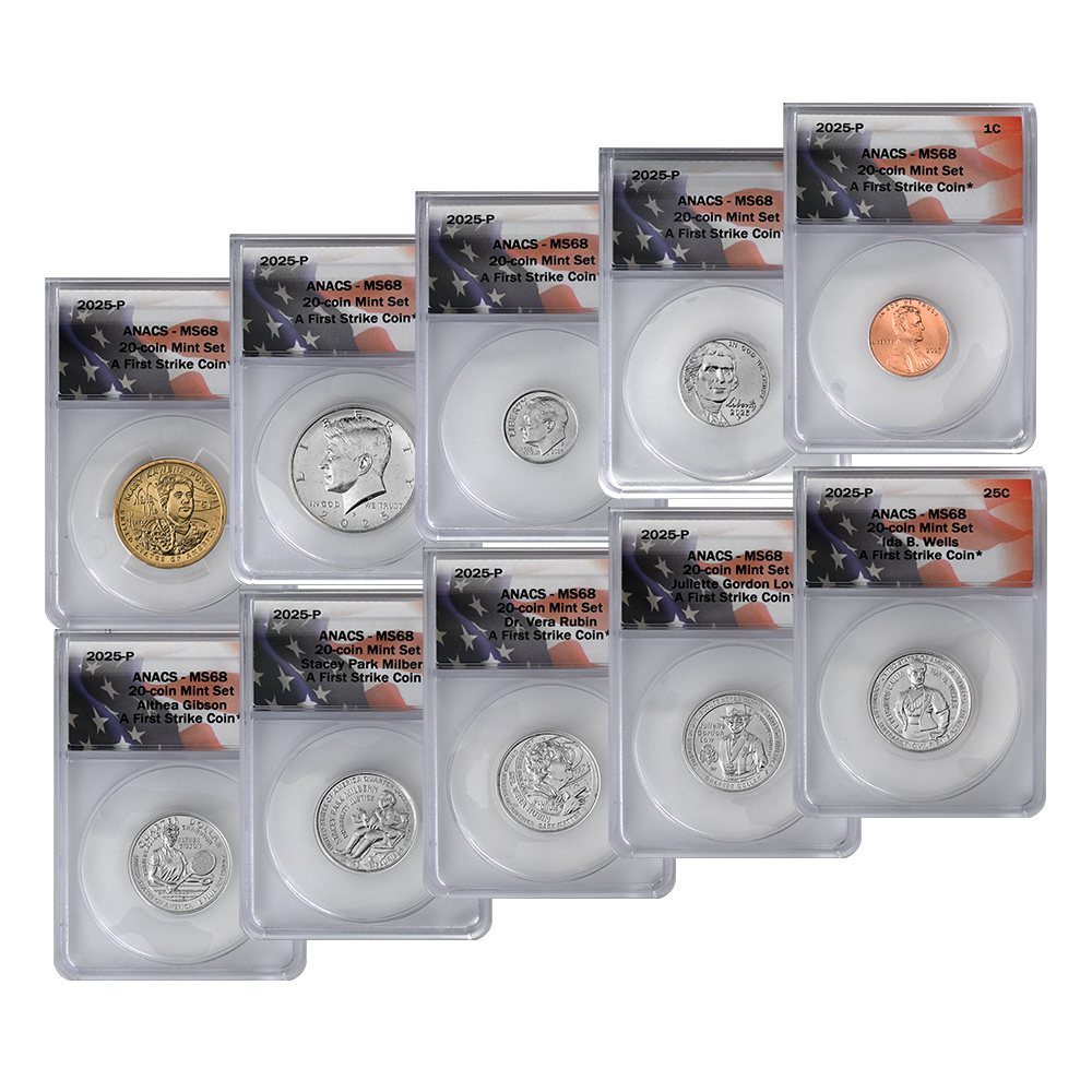 2025 P&D 20-Coin Mint Set – MS68 | US Coins | Csnmint.com