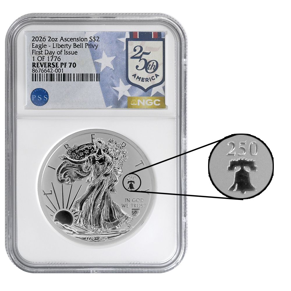2026 American Heritage Series 2oz Silver Liberty 250 Privy Eagle