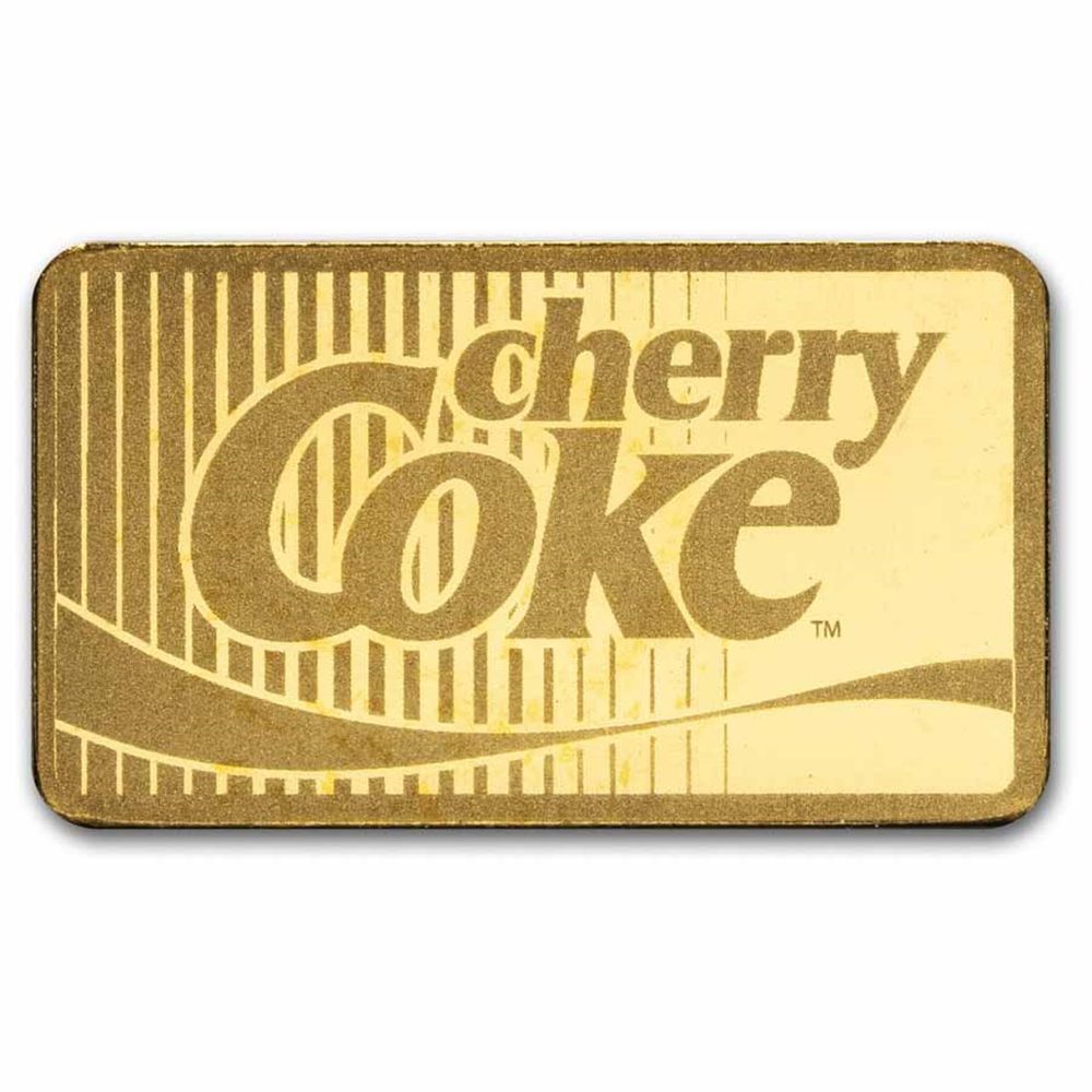 【希少・直筆サイン入り】THE CHERRY COKE$ キャンバスアート 2025 1G GOLD 40TH ANNIVERSARY CHERRY COKE COCA COLA BAR | US Coins