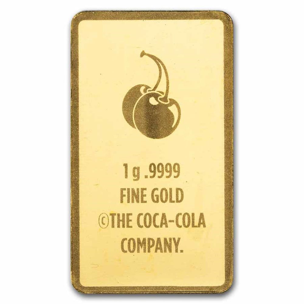 2025 1G GOLD 40TH ANNIVERSARY CHERRY COKE COCA COLA BAR | US Coins