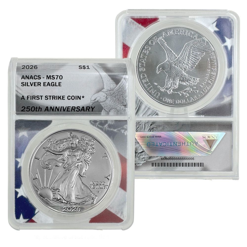 2026 PRESALE Silver American Eagle – MS70 x20 | US Coins | Csnmint.com