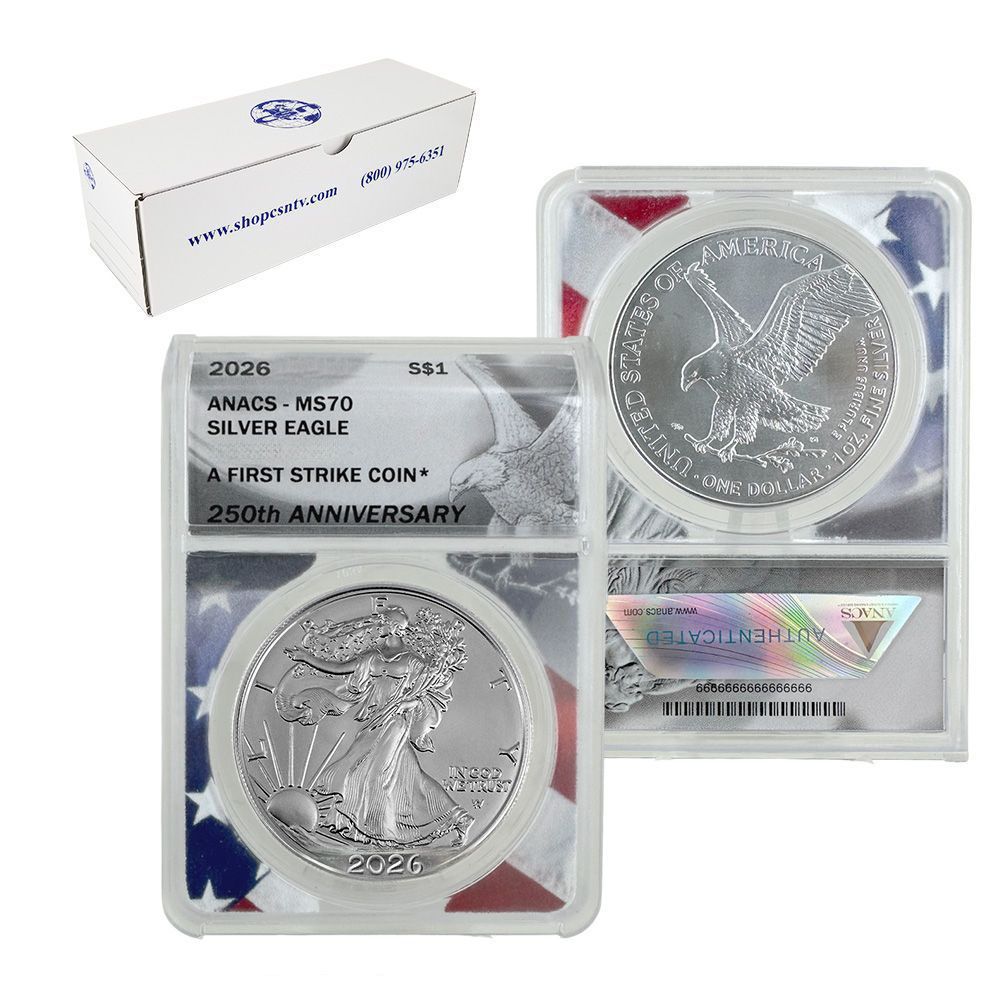 2026 PRESALE Silver American Eagle – MS70 x20 | US Coins | Csnmint.com