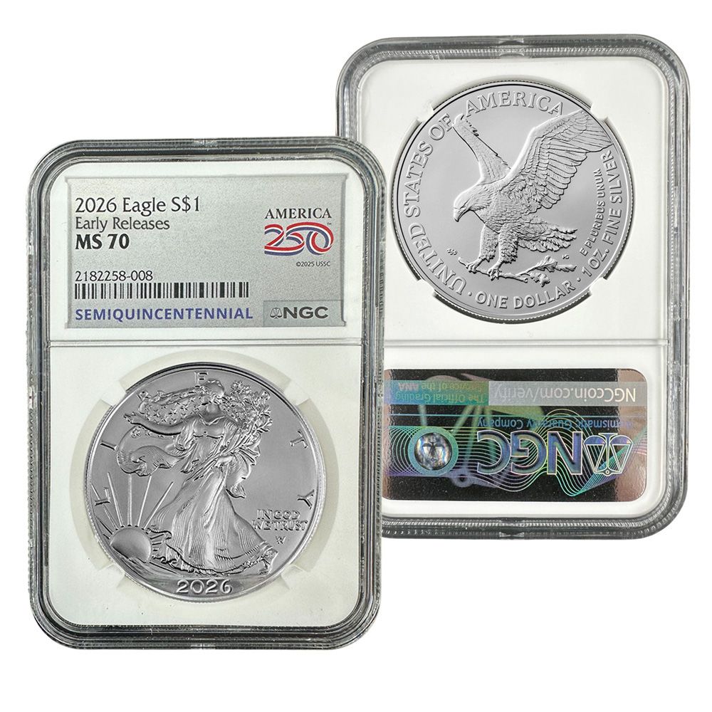 AMERICAN EAGLE 純銀メダル 2025 Silver Eagle x20 - NGC MS70 Early Releases | US Coins