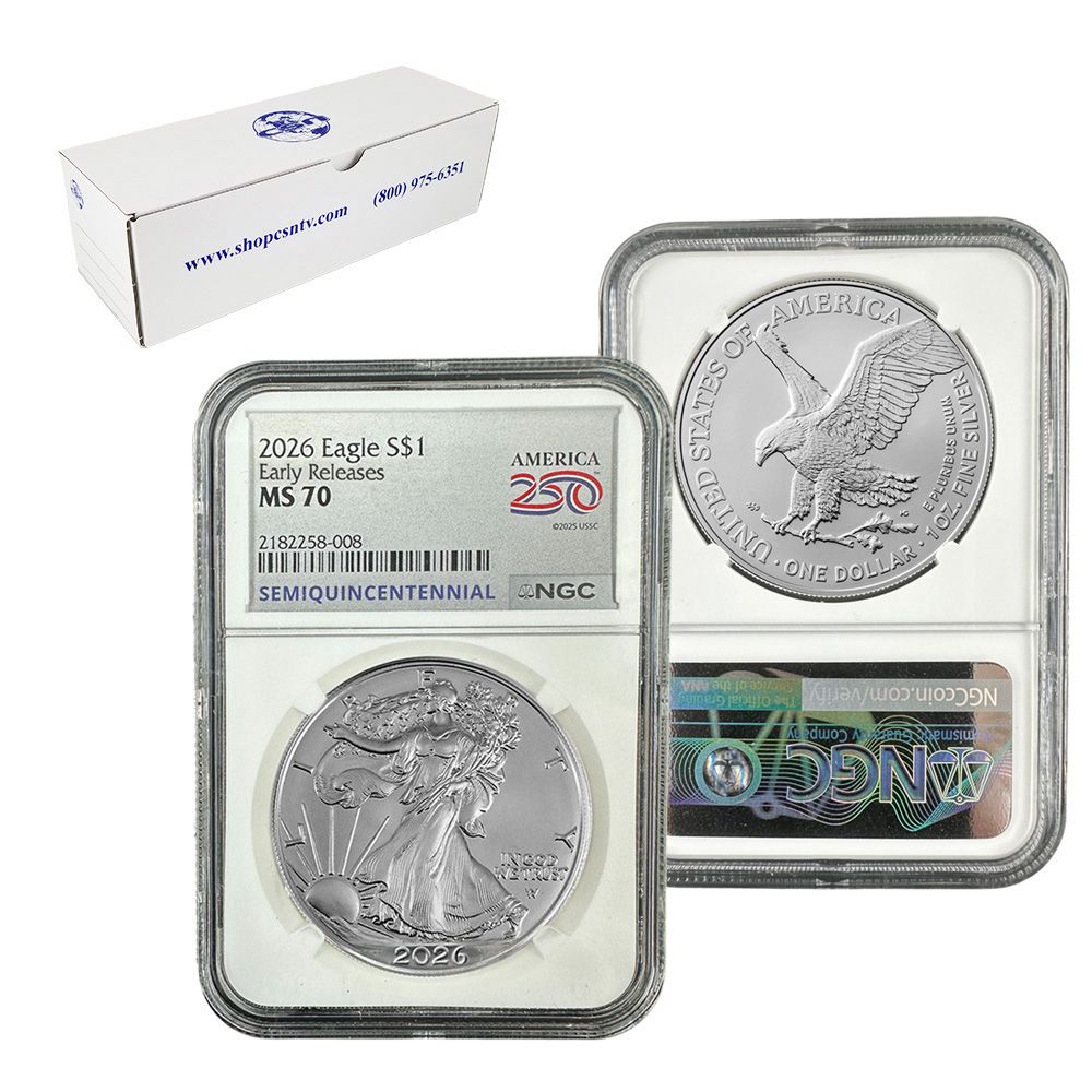2026 Silver American Eagle MS70 – 20-Coin Box | US Coins | Csnmint.com