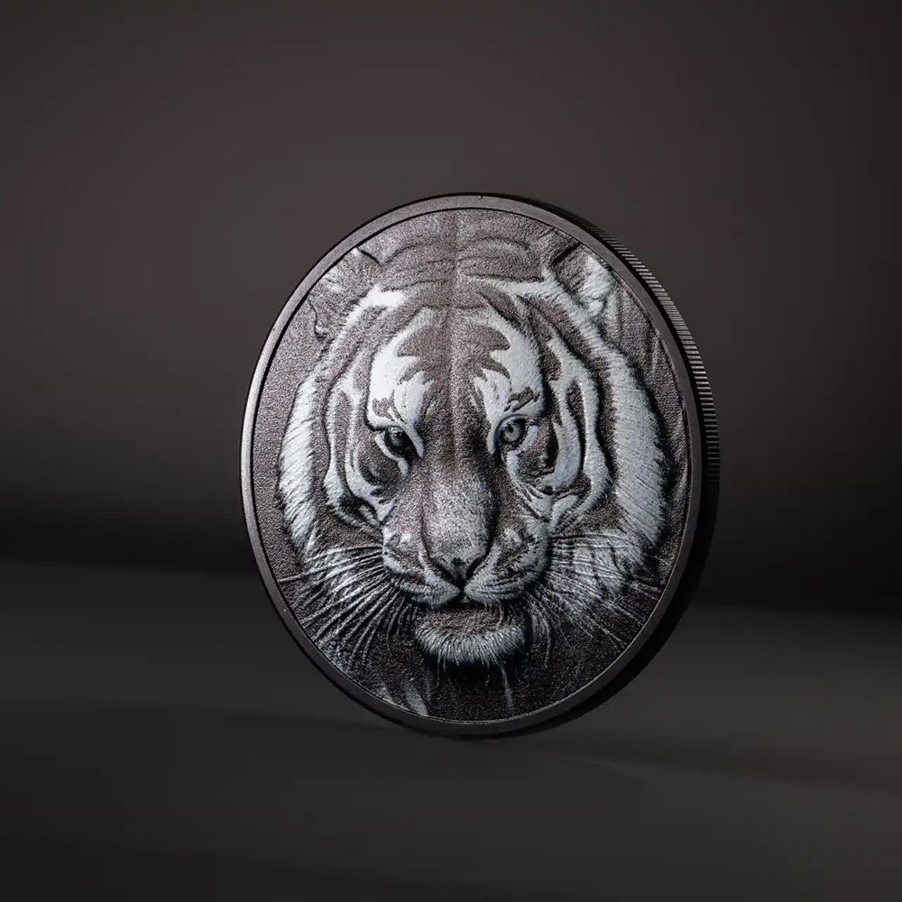 2025 1OZ SILVER BLACK AND WHITE TIGER - OBSIDIAN BLACK | US Coins