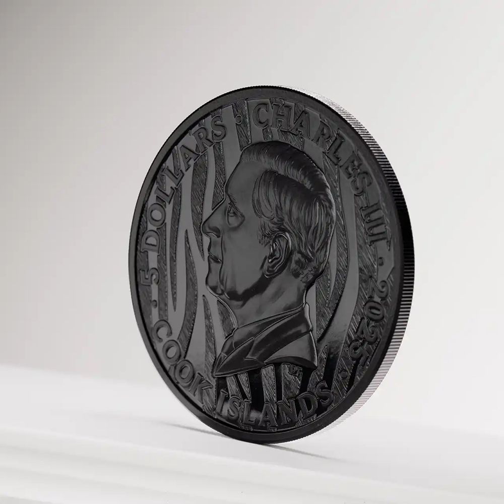 銀製古貨 日輪 獅子デザイン 2025 1OZ SILVER BLACK AND WHITE TIGER - OBSIDIAN BLACK | US Coins