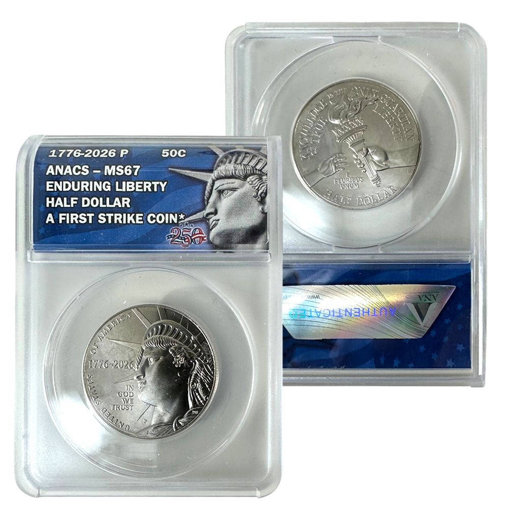 1776-2026 P&D Mint Enduring Liberty Half Dollar – MS67 | US Coins