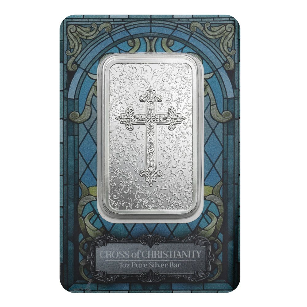 1oz Silver Bar – Cross of Christianity | US Coins | Csnmint.com