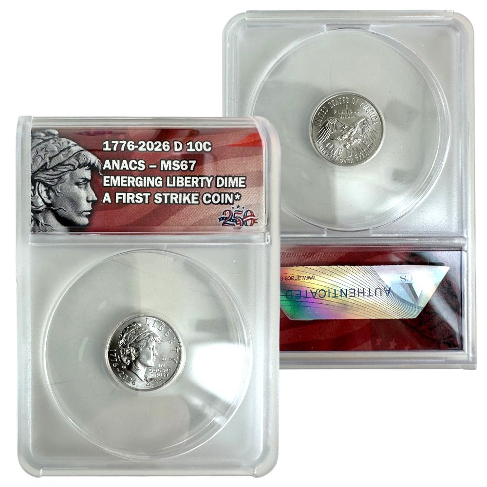 コレクション DasCoin 1776-2026 P&D Mint Nickel & Dime 4-Coin Set x3 – MS67 | US Coins
