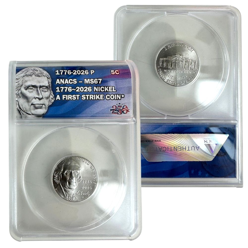ナルミン 1776-2026 P&D Mint Nickel & Dime 4-Coin Set – MS67 | US Coins