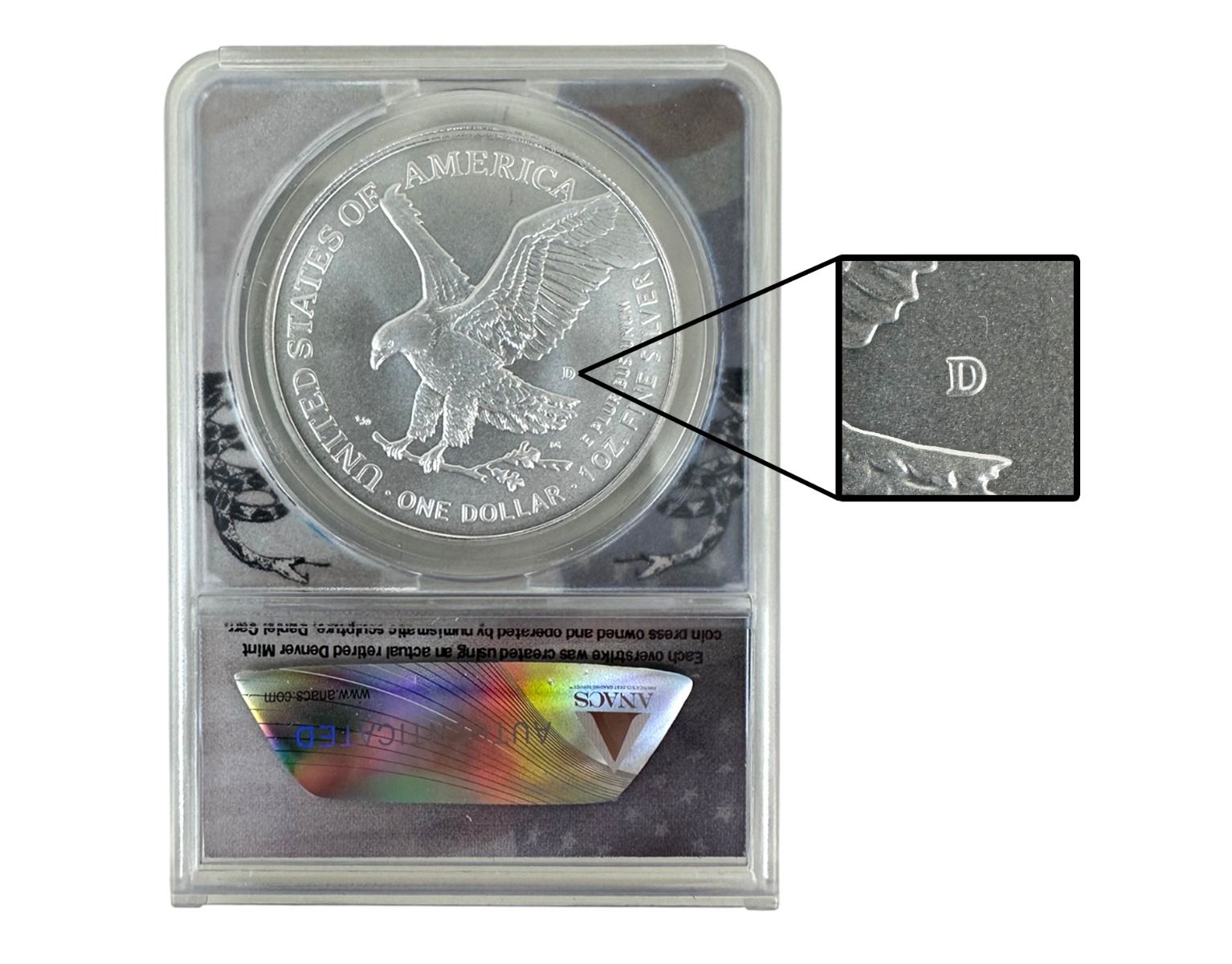 1776-2026 Silver Eagle Overstrike Dual-Date Minuteman Privy | US