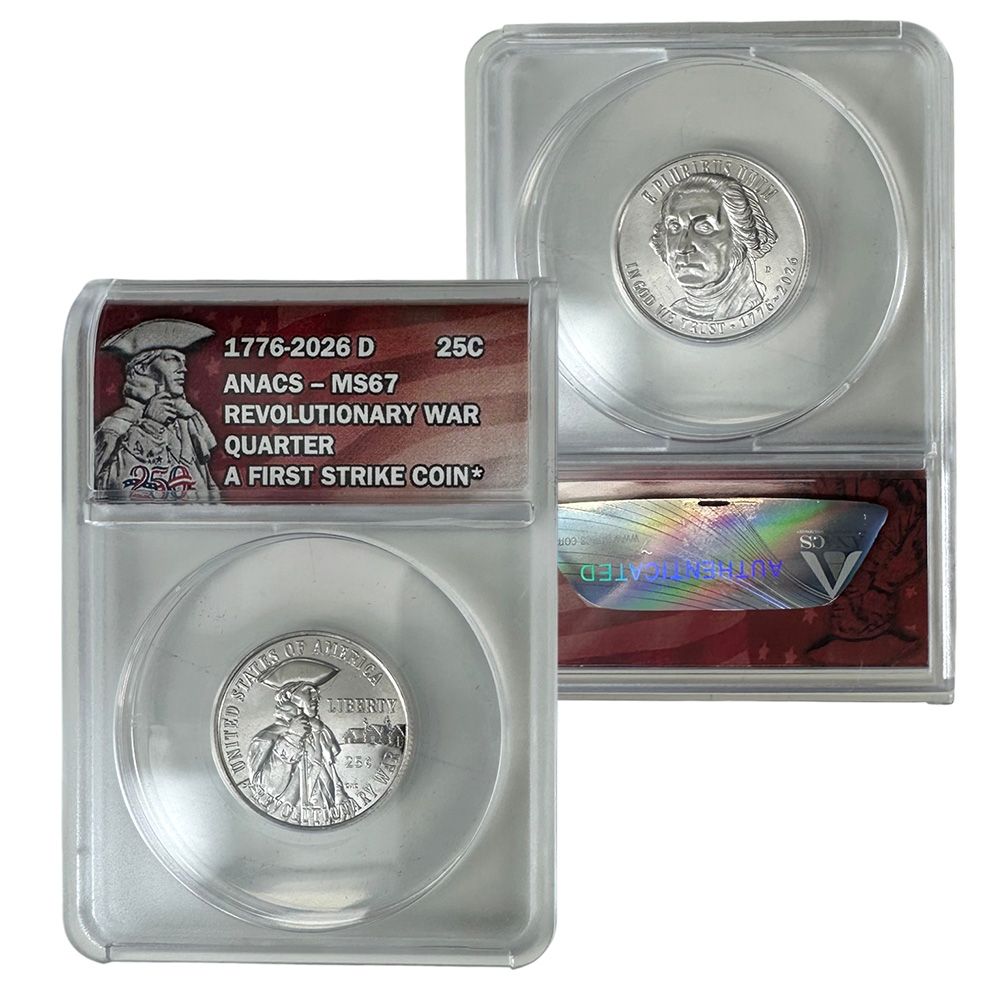 1776-2026 P&D Mint Revolutionary War Quarter Set – MS67 | US Coins