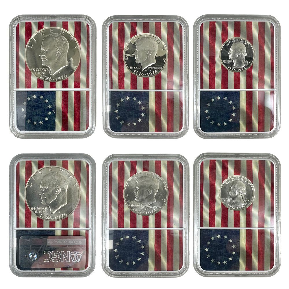 1776-1976 Proof & Mint State Bicentennial 6-Coin Set | US Coins