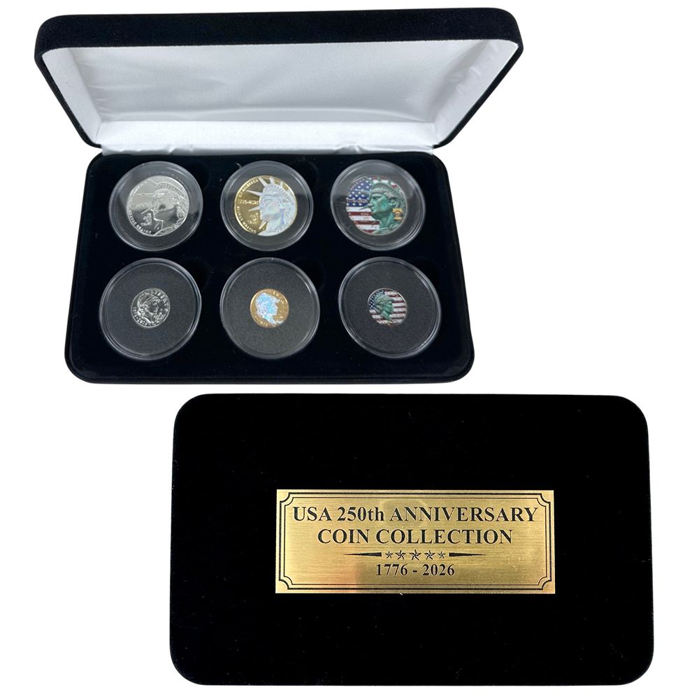 USA 250th Anniversary Platinum, Gold & Colorized 6 Coin Set | US