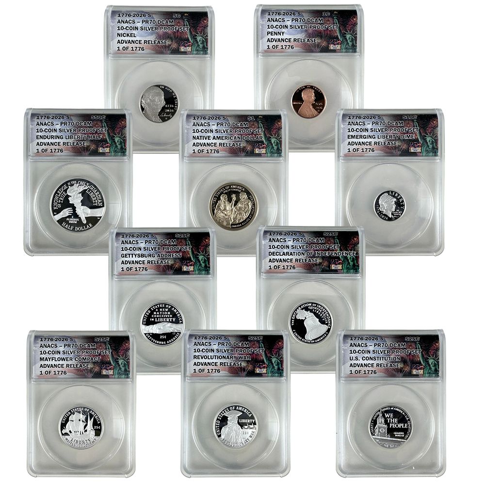 1776-2026 U.S. Mint Silver Proof Set — Advance Release PR70 | US