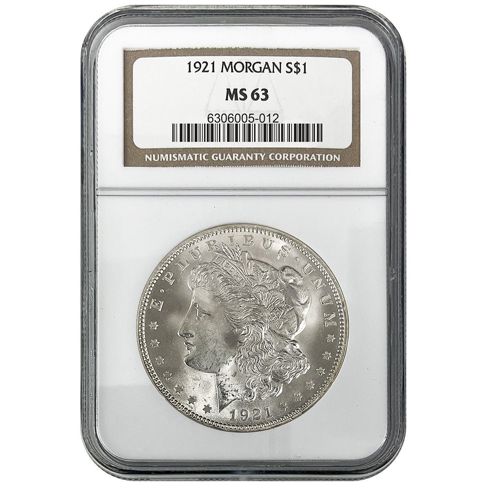 1921 Morgan Dollar NGC - MS63 | US Coins | Csnmint.com