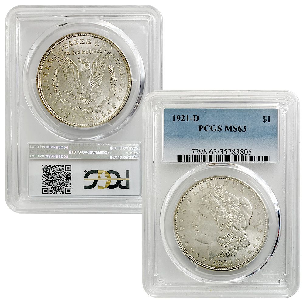1921-PDS Morgan Dollar PCGS MS63 Set | US Coins | Csnmint.com