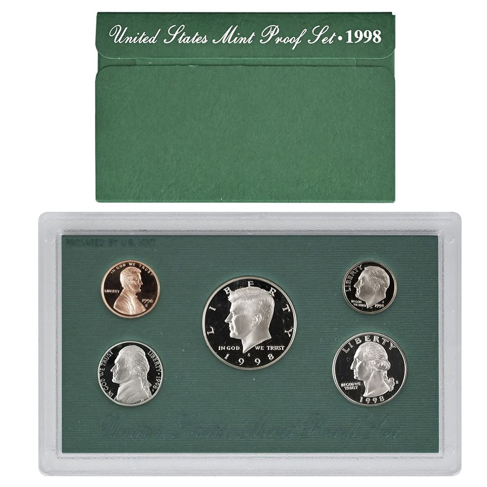 Proof Set 1994-1998 in Green box | US Coins | Csnmint.com