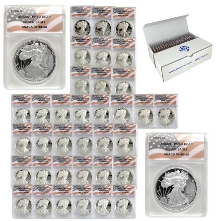 1986 - 2021 Silver Eagle ANACS PR69 Set