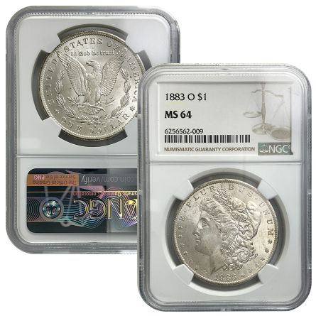 1883 - 1885 O Morgan Dollar NGC MS64 3 Piece Set | US Coins | Csnmint.com