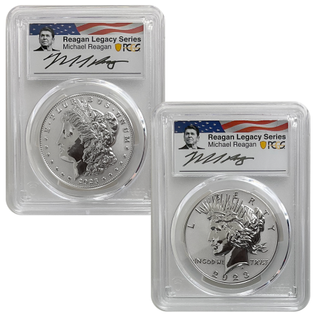 2023 Reagan Legacy Reverse Proof Morgan & Peace Dollar Set