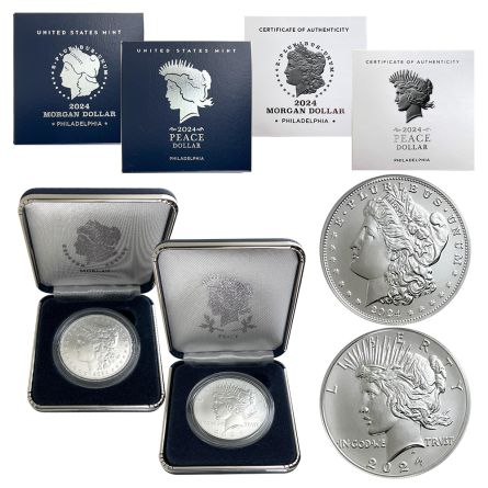 2024 Morgan & Peace Silver Dollars – Mint