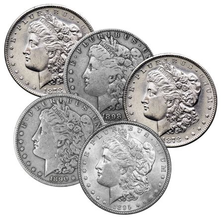 Pre-1900's Morgan Silver Dollar x5