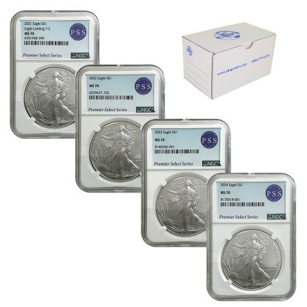 2021-2024 Type 2 Silver Eagle Date Run Set
