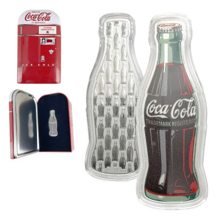 Coca Cola Vending Machine with 1oz Silver Bottle