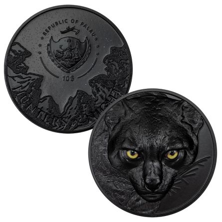 2024 2oz Silver Hunters By Night - Ocelot Obsidian Black