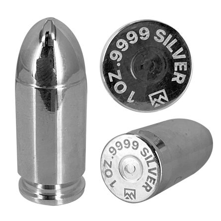 45 Caliber 1oz Silver Bullet