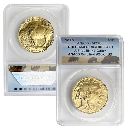 2025 $50 Gold American Buffalo – MS70