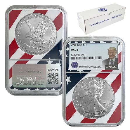 2025 Silver Eagle x20 - Donald Trump Label