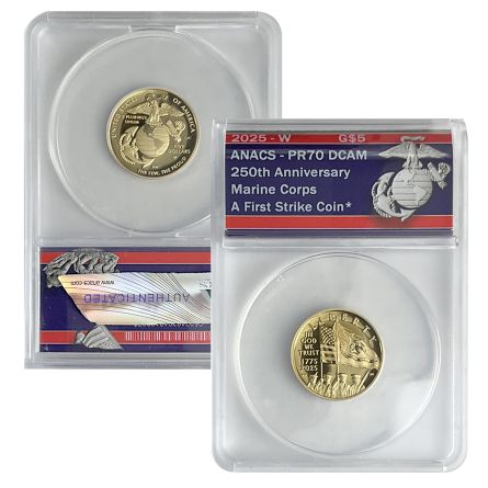 2025 Marine Corps Commemorative $5 Gold Coin – PR70