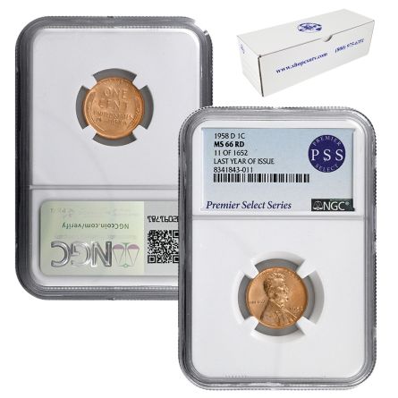 1958-D Wheat Ear Lincoln Cent x20 - MS66