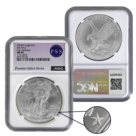 2024 (P) Star Privy Silver American Eagle – NGC MS69