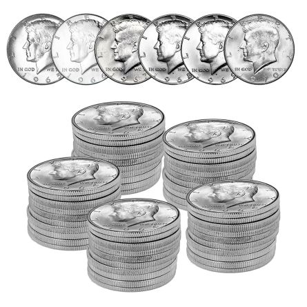Five 10-Coin Rolls of Silver Kennedys