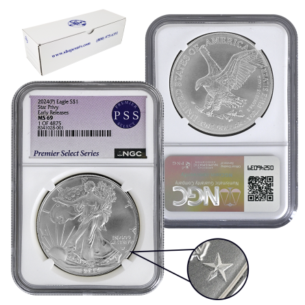 2024 (P) Star Privy Silver American Eagle 20-Coin Box – NGC MS69